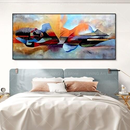 Big Size Modern Abstract Art Sleeping Buddha Canvas Painting Poster Print Wall Art Picture For Living Room Home Decor Frameless