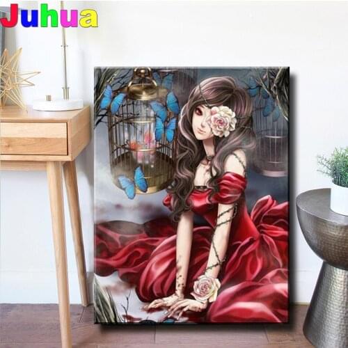 Diamond Embroidery Self-harm Girl Pattern Diamond Painting 5d diy Full Square Round Drill Pictures of rhinestones,Woman Art