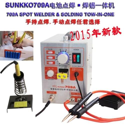 SUNKKO 709A electric vehicle batteries battery spot welder 18650 lithium battery welding machine with spot welding pen 110V 220V