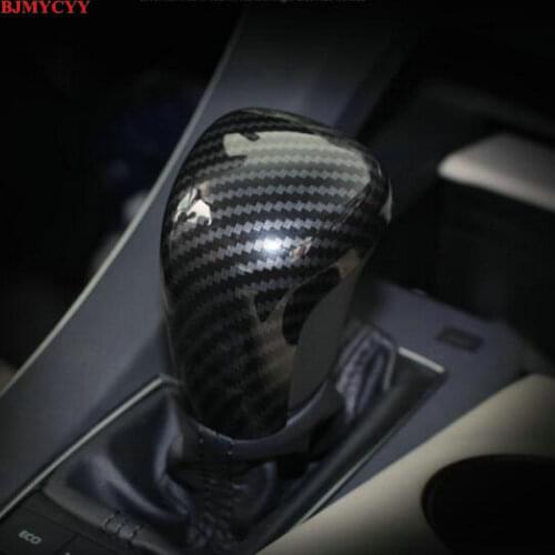 BJMYCYY Automobile gear head carbon fiber decorative patch For Toyota Avalon xx50 2019 2020 Accessories