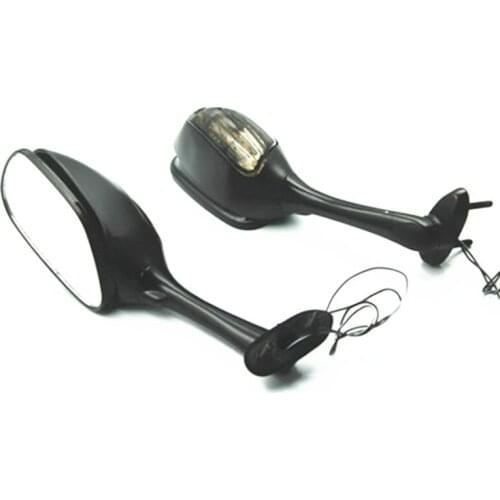 Motorcycle Rear View Side Mirrors LED Turn Signal Light For Suzuki GSX-R1000 750 SV650 SV650S SV1000