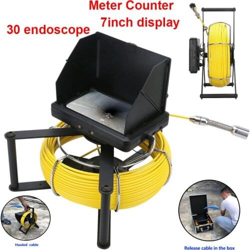 F9600A 10M 20M 30M 50M WiFi 7 Inch Sewer Camera 23mm Pipe Pipeline Inspection Camera Pipe Inspection Camera IP68 Waterproof DVR