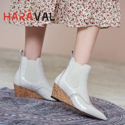 Женские ботильоны на танкетке HARAVAL China At AliExpress
