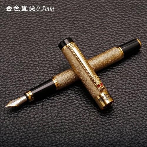 Real Hero frosted K6006 metal calligraphy pen art fountain pen iraurita ink pen 0.5mm Dragon Clip and Original box