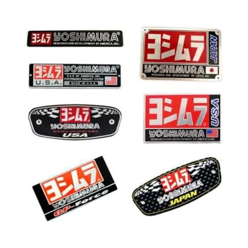 Motorcycle Exhaust Pipes Decal Sticker Aluminium 3D Heat-resistant Decals Sticker For Scorpio Leovince Two Brother Arrow 2PCS