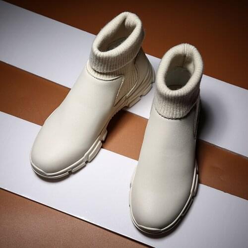 Leather chunky 2020 informales para hombre mens sneakers Mens casual sapatos zapatos Sneaker s de fashion men black on Casual