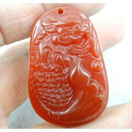 Natural stone Turquoises Quartz Crystal red Marine chalcedony stone Dragon pendant for diy Jewelry making necklace