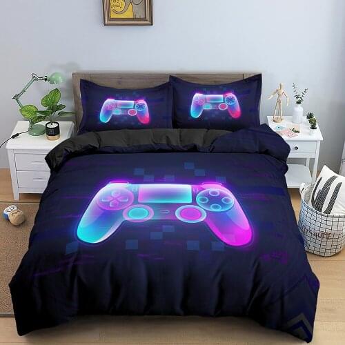 New Gamepad Bedding Set Queen Size Duvet Cover Set Creative Black Comforter Bed Cover Set 2/3pcs Home Textile