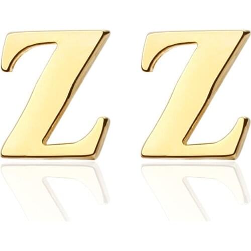 New high quality brass plated letters Z Cufflinks Mens Jewelry shirt cuff Cufflinks twins English letters