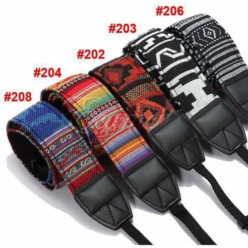 New Color Vintage Hippie Style SLR DSLR Camera Neck Shoulder Strap Belt Durable Cotton for Canon for Nikon for Pentax for Sony