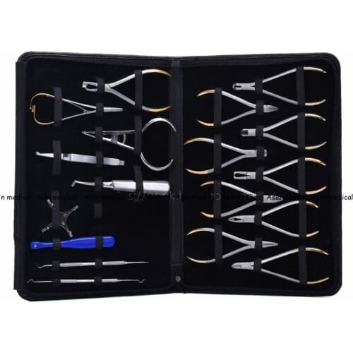 New Dental Orthodontics Instruments Set Ring Retractable Bracket Locator Subalong Pliers