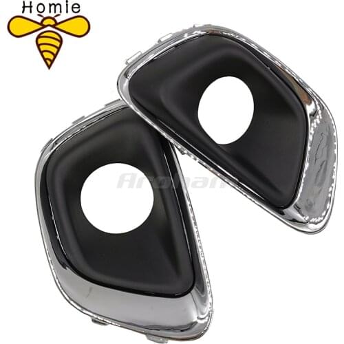 68213205AA 68213204AA Pair For 2014 2015 2016 2017 Jeep Compass Front Left Right Side Fog Light Lamp Bezel OEM