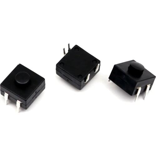 Push Button 4Pins Bent Feet Flashlight Switch 1212 - 214A 12*12mm ON-ON-OFF 3PCS/lot