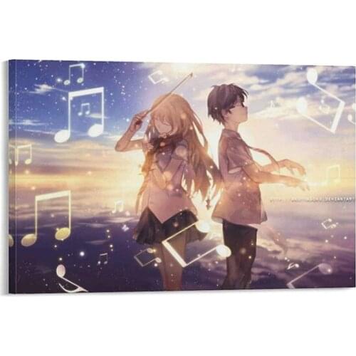 Anime Poster Your Lie in April 5 Canvas Art Posters and Wall Art Picture Print Modern Family Bedroom Decor
