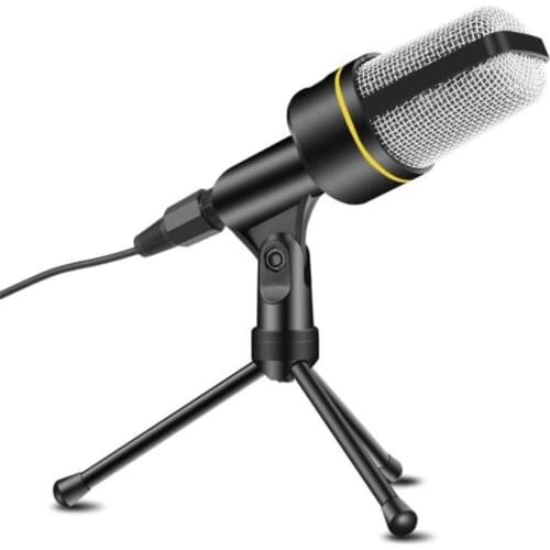 Professional 3.5mm Wired Stereo Studio Omnidirectional Desktop Microphone With Tripod Stand For Computer PC USB Studio Speech
