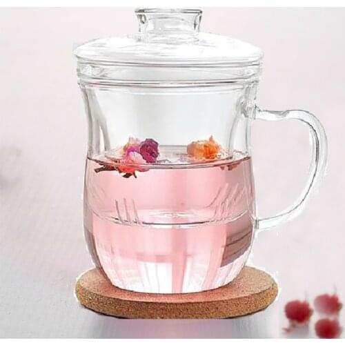 Transparent Clear Glass Milk Mug Coffee Tea Cup Teapot Kettle With Tea Infuser F 667A