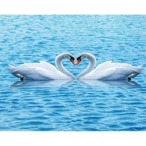 Beibehang Self-adhesive ground wallpaper 3D floor crane crane living room bedroom 3D floor tiles painting papel de parede 3d