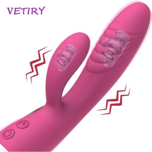 G Spot Dildo Rabbit Vibrator for Women Dual Vibration Silicone Waterproof Female Vagina Clitoris Massager Sex Toys For Women
