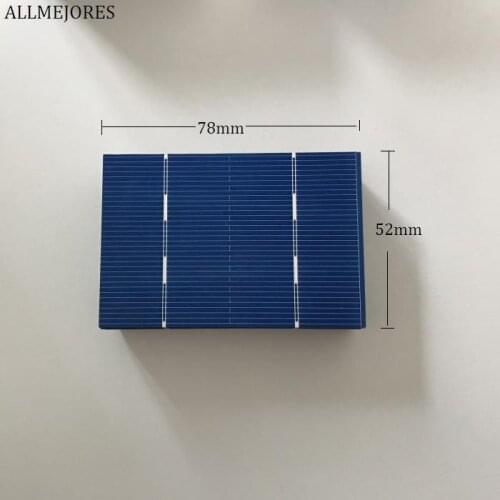 ALLMEJORES 78mmx52mm solar cell polycrystalline 0.7W For DIY Solar panel Mobile phone Charger 40pcs/Lot