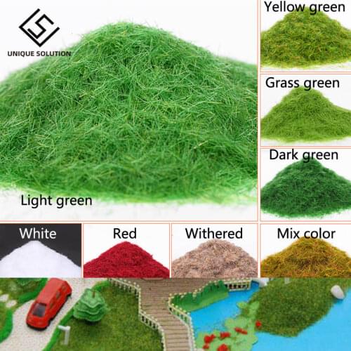 Static Grass Powder Turf Flocking Nylon Toy Model Scene Making 60g six-color / monochrome diorama sand table simulation plant