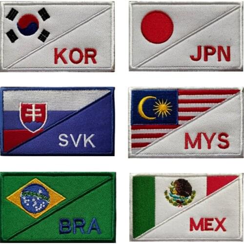 Tactical Patch Country Flag Team Logo Embroidery Patch Emblem DIY Badges For Cloth Backpack Jacket Hunting Vest Decoration