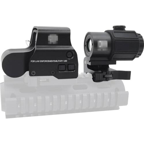 Tactical 558 Holographic Red and Green Dot Scope With G43 Magnifier Combo Hunting Rifle Scope G33 3X Magnifier Quick Aiming