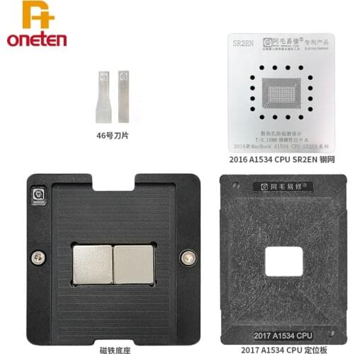 Amaoe BGA Reballing Stencil Platform For MacBook/A1534/SR2EN CPU Steel Mesh Mac 2016/2017 Positioning Plate