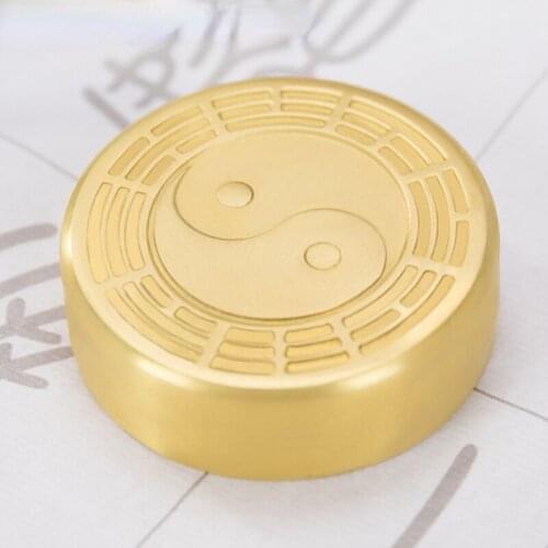 The Eight Diagrams Paperweights Brass Paperweights Chinese Calligraphy Paper Weight Creative Metal Paper Weight with Gift Box