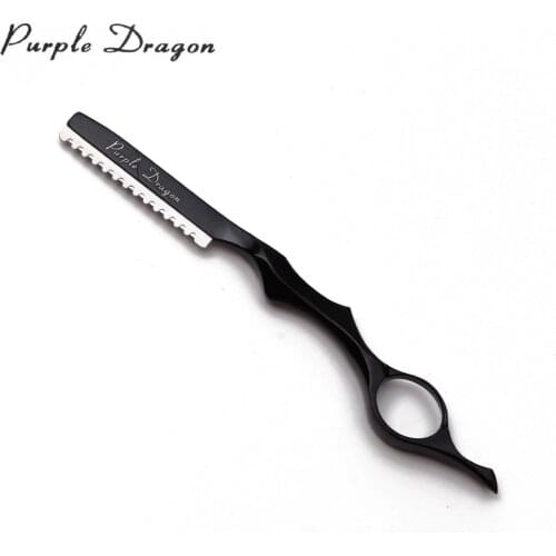 17.5cm 1Pcs Purple Dragon Professional Sharp Barber Razor Blades Hair Razors Hair Cut Cutter Knife Slimming Styling Tool