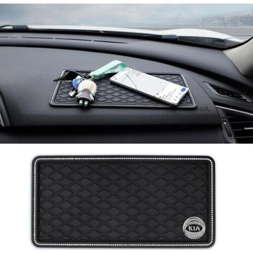 1Pcs Crystal Decoration Silicone Pad Car Dashboard Anti Slip Mat For Kia Sportage Ceed Rio Picanto Sorento Soul Cerato Venga