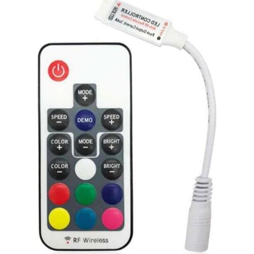 17-Key RGB Led Controller Mini RF Wireless LED Dimming Remote Control For 5050/3528/5730/5630/3014 RGB Color Strips
