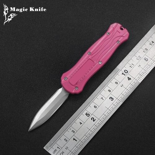 4 Color BM Mini Outdoor OTF Portable Double Action Pocket Knife 440 Blade Key Ring Decoration Pendant Kitchen Dinner Cutter
