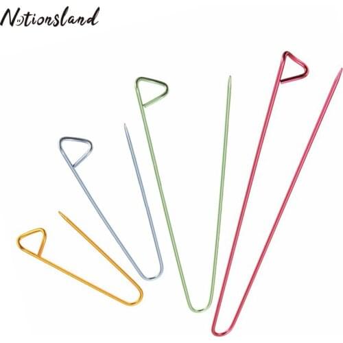 Random Color 4size/Set Aluminum Knitting Crochet Craft Locking Stitch Marker Needle Clip Holder for DIY Knitting Sewing Tool