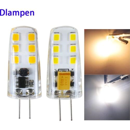 4X G4 led 12v spotlight super 2.5W silicone corn bulb Ac Dc 12 v volts smd 2835 12leds Chandelier lighting Replace Halogen Lamps