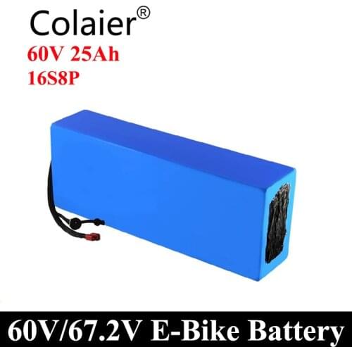 Colaier E-bike battery 60V 20ah 25ah 30ah 15ah 12ah li-ion battery pack bike conversion kit bafang BMS High power protection