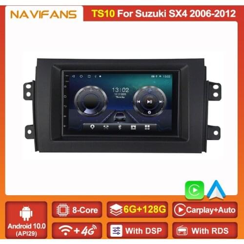 4G Wifi Android10 Car Radio Multimedia DVD Player 8Core For Suzuki SX4 2006-2013 GPS Navigation Auto Audio 2Din Wireless Carplay