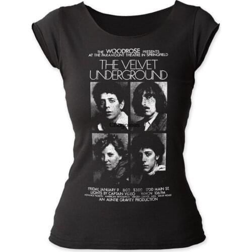 Velvet Underground Woodrose Presents Print Juniors Fitted Cut Tee Shirt (VUCT01) 2XL only