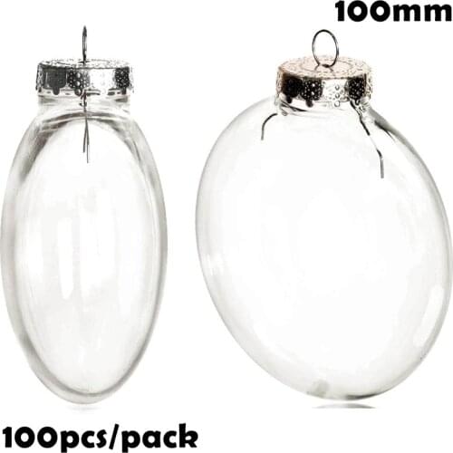 Free Shipping DIY Paintable/Shatterproof Christmas Ball 100mm Plastic Disc Ornament, 100/Pack