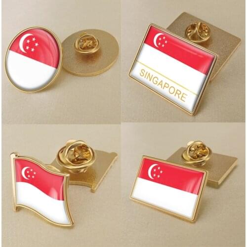 Coat of Arms of Singapore/Singaporeans Flag National Emblem Brooch/Badges/Lapel Pins