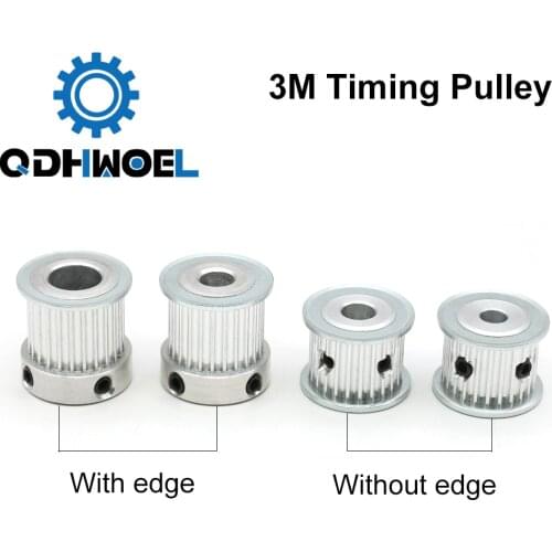CO2 Laser Metal Parts Synchronous HTD 3M Gear Pulley 6.35/8/12mm for DIY CO2 Laser Engraving Cutting Machine