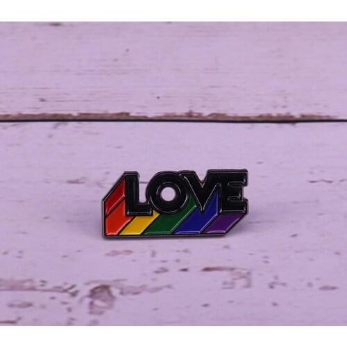 Rainbow Love LGBT Enamel Pin