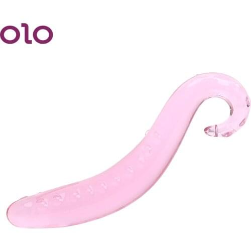 OLO Crystal Glass Dildo Hippocampus Fake Penis Adult Products Adult Sex Toys for Women Female Masturbator G-spot Massage