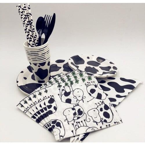 Farm Cow Theme Birthday Party Animal Cow Disposable Decoration Supplies