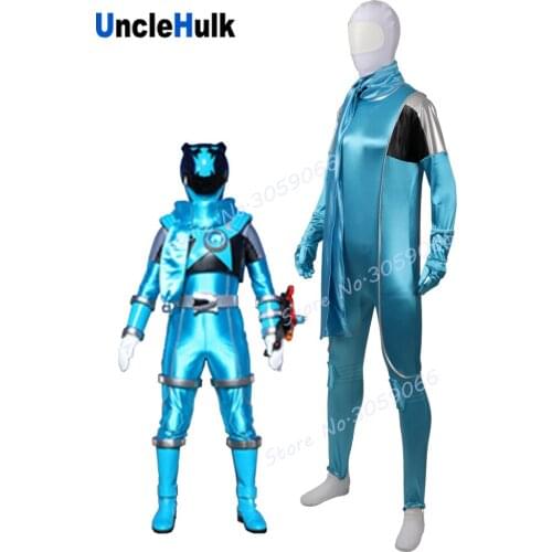 Uchu Sentai Kyuranger Bear Sky Blue Kotaro Sakuma Cosplay Costume - Includes Gloves And Scarf | Unclehulk