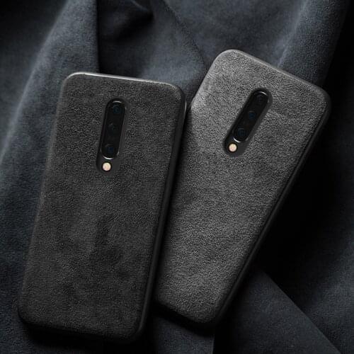 Leather case for Oneplus 7 7T pro 6T 6 cover shockproof Genuine Leather Suede fabric capa for One plus 7 pro 5 5t back fundas