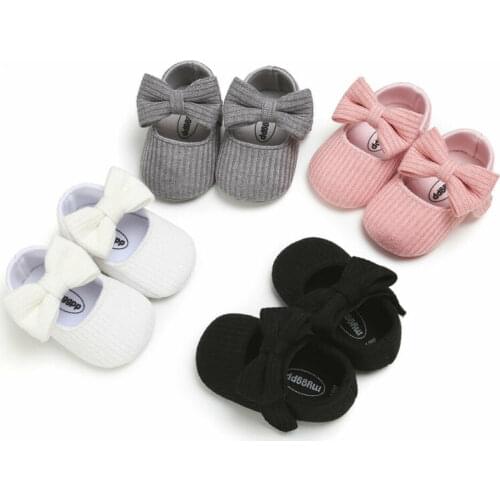 Toddler Baby Fashion Solid Bow Cotton Sneakers Princess Shoes Kids Children Girl Casual Shoes