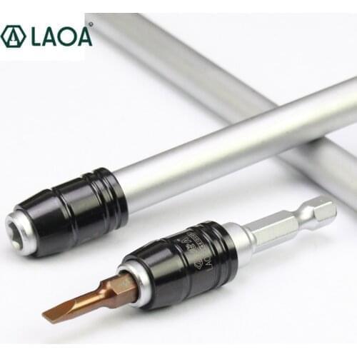 LAOA 5 sizes Magnetic 1/4 Socket Prolong Ro Sleeve Extension Rod Electric Prolonger Bit For Screwdriver High Quality