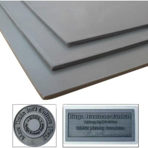 1pc A4 Gray Laser Rubber Sheet Withstand Oil Abrasion Precise Engraving Printing Sealer Stamp 297 x 211 x 2.3mm