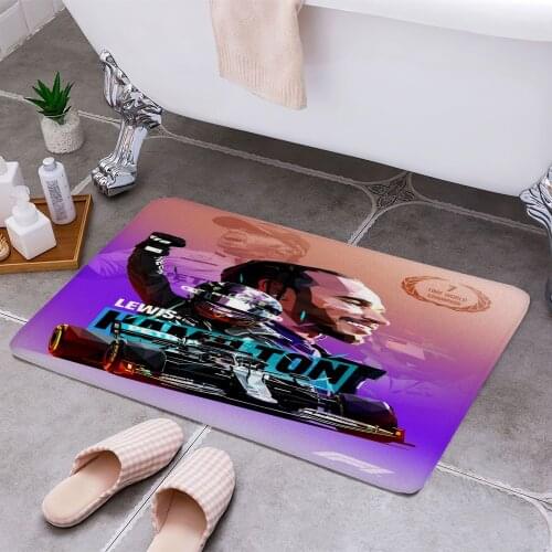 Lewis Hamilton 7th Title Carpet Areas Rug Non-slip Floor Mat Rug 3D Printing Living Room Bedroom Door Mat Home Decoration