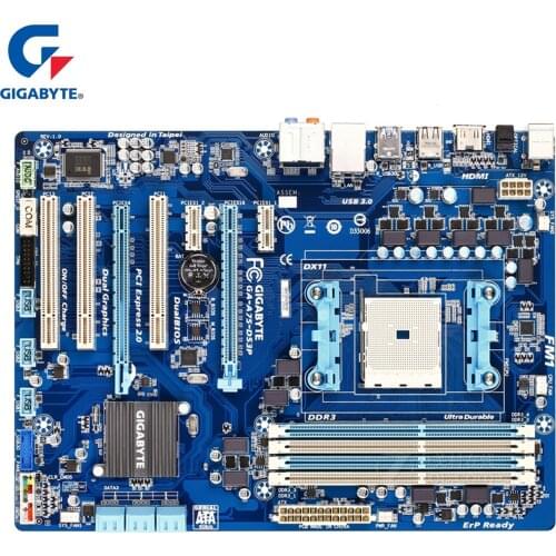 Gigabyte Motherboard GA-A75-DS3P 100% Original DDR3 Desktop Mainboard Boards A75-DS3P Socket FM1 A75 64GB Systemboard Boards